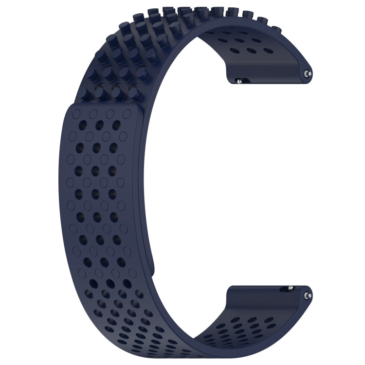 For Garmin Forerunner 255 22mm Holes Breathable 3D Dots Silicone Watch Band(Midnight Blue) - Watch Bands by PMC TechLife | Online Shopping South Africa | PMC TechLife
