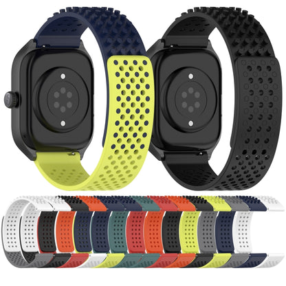 For Garmin Forerunner 255 Music 22mm Holes Breathable 3D Dots Silicone Watch Band(Midnight Blue) - Watch Bands by PMC Jewellery | Online Shopping South Africa | PMC Jewellery