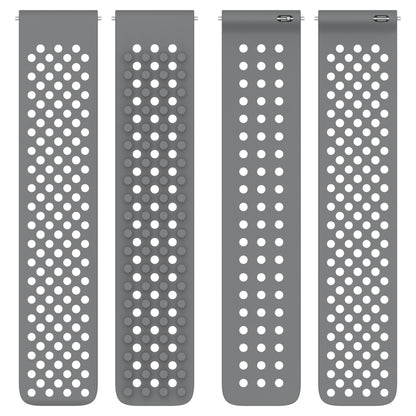 For  SUUNTO 9 Peak 22mm Holes Breathable 3D Dots Silicone Watch Band(White+Grey) -  by PMC Jewellery | Online Shopping South Africa | PMC Jewellery