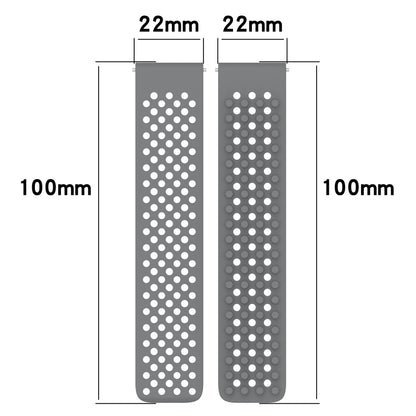 For  SUUNTO 9 Peak 22mm Holes Breathable 3D Dots Silicone Watch Band(White) -  by PMC Jewellery | Online Shopping South Africa | PMC Jewellery