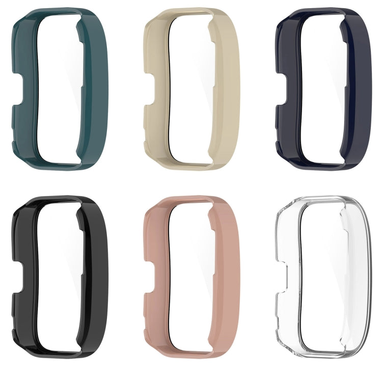 For Amazfit Bip 5 Tempered Film Integrated PC Watch Protective Case(Blue) - Watch Cases by PMC TechLife | Online Shopping South Africa | PMC TechLife | Buy Now Pay Later Mobicred