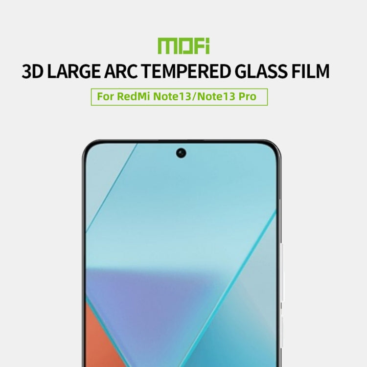 For Redmi Note 13 / Note 13 Pro MOFI 9H 3D Explosion-proof Tempered Glass Film(Black) - Note 13 Pro Tempered Glass by MOFI | Online Shopping South Africa | PMC TechLife