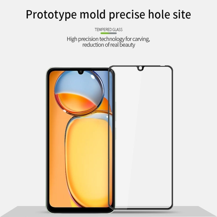 For Xiaomi Redmi 13C 4G / 5G MOFI 9H 3D Explosion-proof Tempered Glass Film(Black) -  by MOFI | Online Shopping South Africa | PMC TechLife | Buy Now Pay Later Mobicred