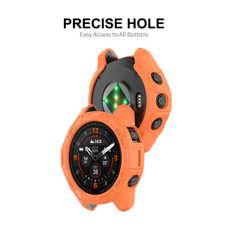 For Garmin Epix Pro 47mm / Fenix 7 / 7 Pro ENKAY Hat-Prince TPU Armor Designed Watch Protective Case(Black) - Watch Cases by ENKAY | Online Shopping South Africa | PMC TechLife | Buy Now Pay Later Mobicred