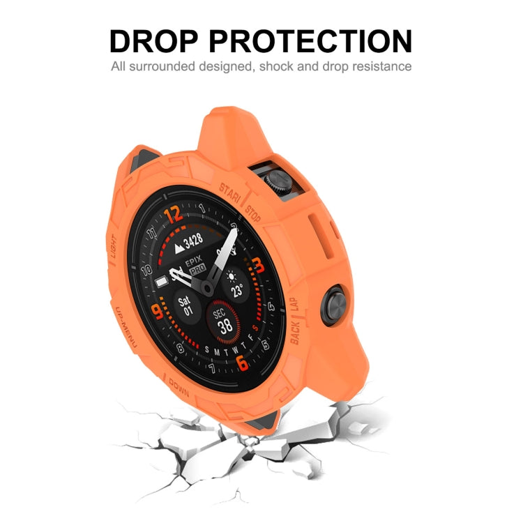 For Garmin Epix Pro 47mm / Fenix 7 / 7 Pro ENKAY Hat-Prince TPU Armor Designed Watch Protective Case(Black) - Watch Cases by ENKAY | Online Shopping South Africa | PMC TechLife | Buy Now Pay Later Mobicred