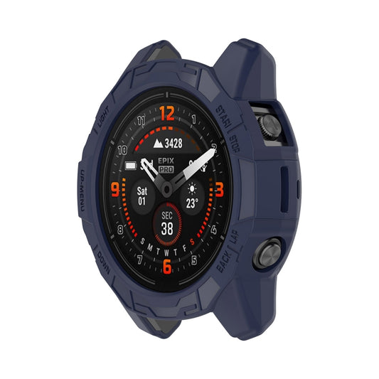 For Garmin Epix Pro 51mm / Fenix 7X / 7X Pro ENKAY Hat-Prince TPU Armor Designed Watch Protective Case(Dark Blue) - Watch Cases by ENKAY | Online Shopping South Africa | PMC Jewellery | Buy Now Pay Later Mobicred