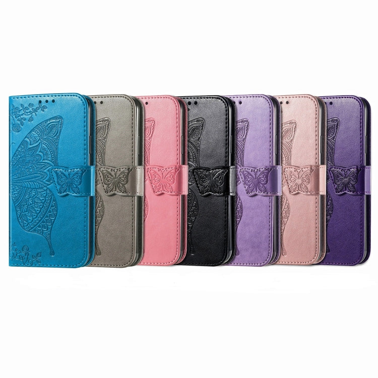 For iPhone 16e Butterfly Love Flower Embossed Leather Phone Case(Lavender) - free shipping - PMC TechLife - Order now!