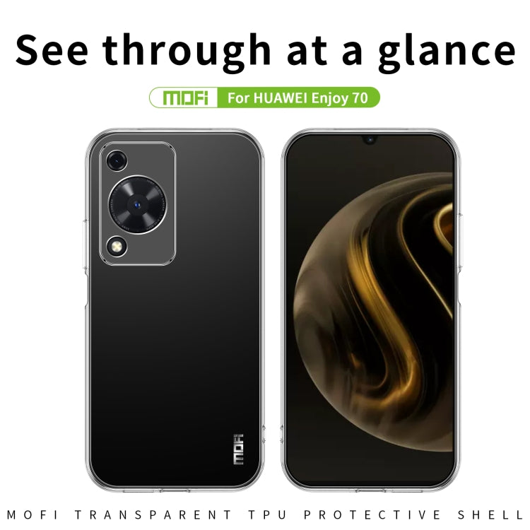 For Huawei Enjoy 70 MOFI Ming Series Ultra-thin TPU Phone Case(Transparent) - Huawei Cases by MOFI | Online Shopping South Africa | PMC Jewellery