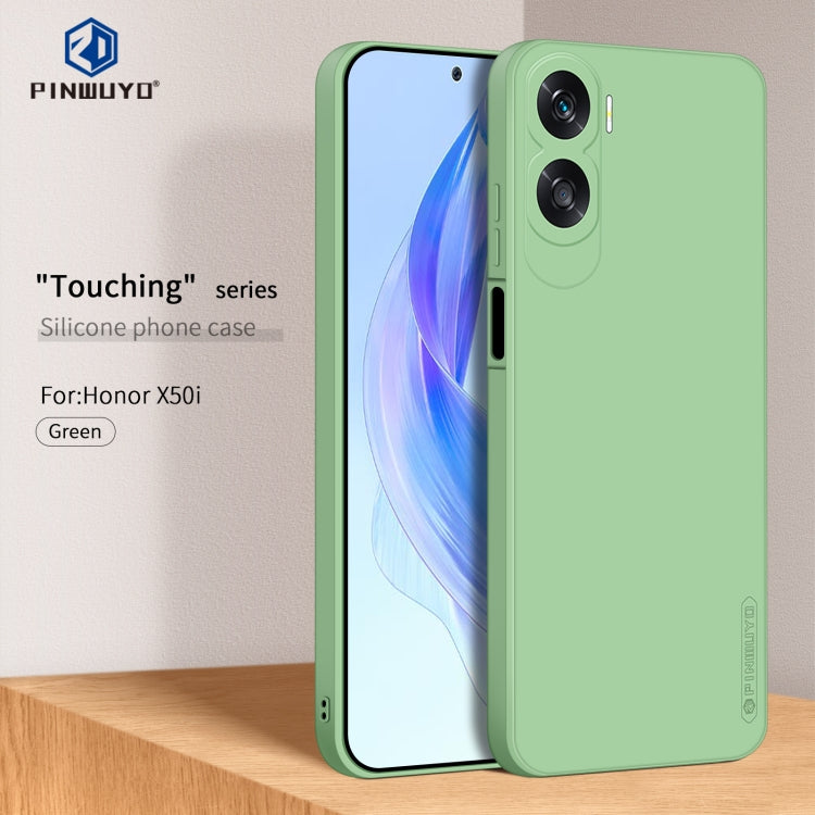 For Honor X50i / 90 Lite PINWUYO Sense Series Liquid Silicone TPU Phone Case(Green) - Honor Cases by PINWUYO | Online Shopping South Africa | PMC Jewellery