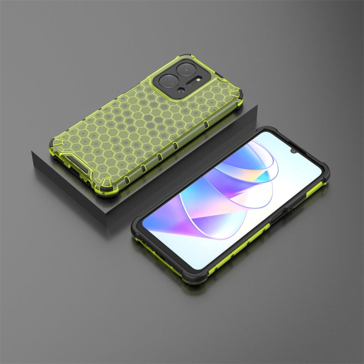 For Honor X7A Shockproof Honeycomb Phone Case(Green) - Honor Cases by PMC TechLife | Online Shopping South Africa | PMC TechLife