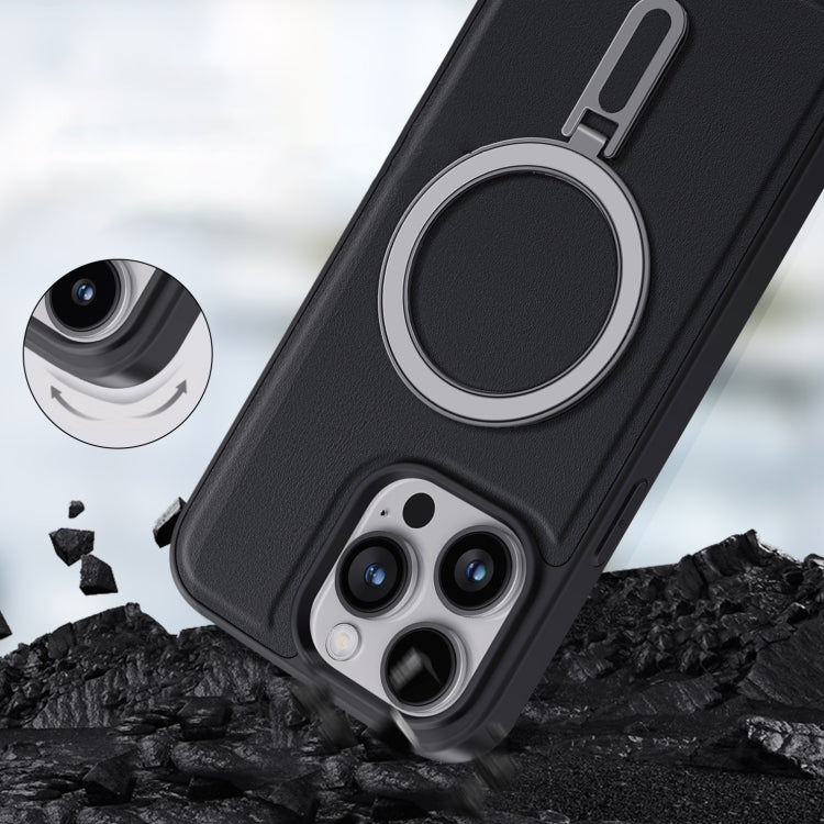 For iPhone 15 Plus Shield MagSafe Magnetic Holder Phone Case(Blue) - iPhone 15 Plus Cases by PMC TechLife | Online Shopping South Africa | PMC TechLife