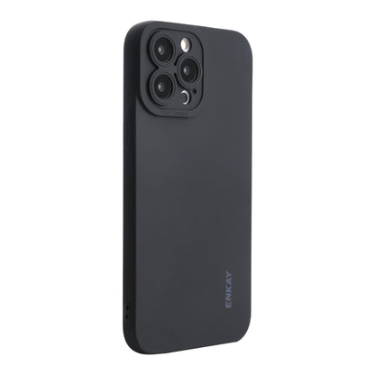 For iPhone 15 Pro Max ENKAY Liquid Silicone Soft Shockproof Phone Case(Black) - iPhone 15 Pro Max Cases by ENKAY | Online Shopping South Africa | PMC Jewellery | Buy Now Pay Later Mobicred