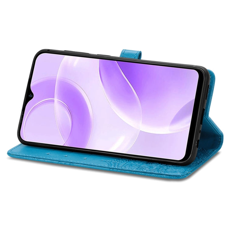 For Ulefone Note 15 Mandala Flower Embossed Leather Phone Case(Blue) - Ulefone Cases by PMC Jewellery | Online Shopping South Africa | PMC Jewellery | Buy Now Pay Later Mobicred
