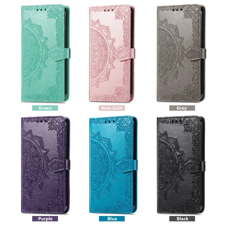 For Ulefone Note 15 Mandala Flower Embossed Leather Phone Case(Gray) - Ulefone Cases by PMC Jewellery | Online Shopping South Africa | PMC Jewellery | Buy Now Pay Later Mobicred
