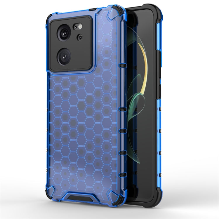 For Xiaomi 13T Shockproof Honeycomb Phone Case(Blue) - Xiaomi Cases by PMC TechLife | Online Shopping South Africa | PMC TechLife | Buy Now Pay Later Mobicred