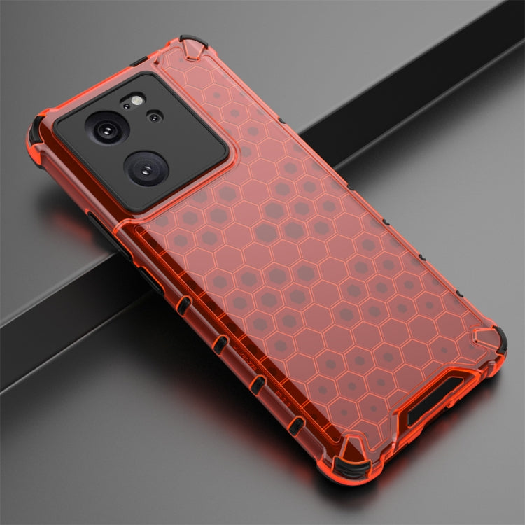 For Xiaomi 13T Pro Shockproof Honeycomb Phone Case(Red) - Xiaomi Cases by PMC TechLife | Online Shopping South Africa | PMC TechLife | Buy Now Pay Later Mobicred