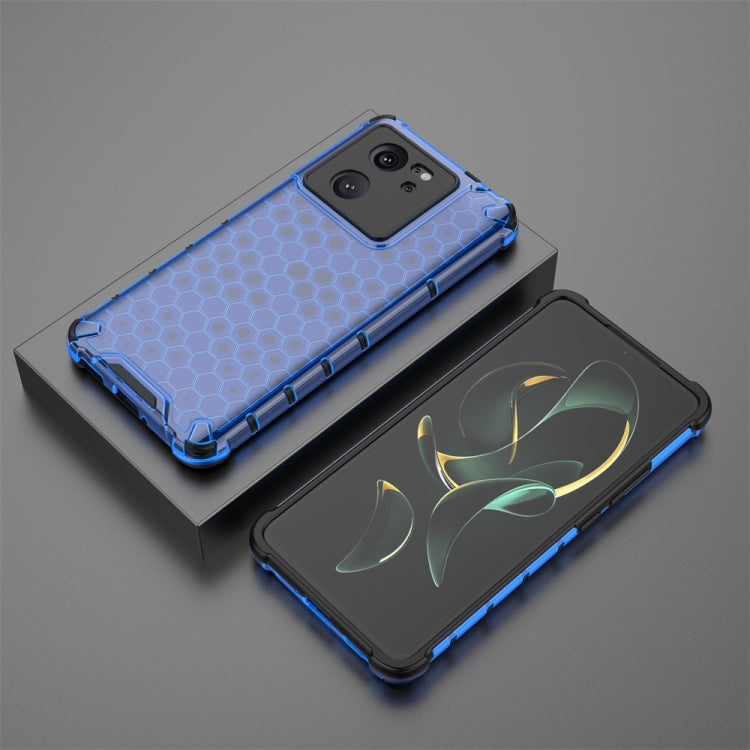 For Xiaomi 13T Pro Shockproof Honeycomb Phone Case(Blue) - Xiaomi Cases by PMC TechLife | Online Shopping South Africa | PMC TechLife | Buy Now Pay Later Mobicred