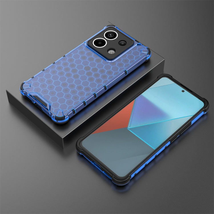 For Redmi Note 13 Pro 5G Shockproof Honeycomb Phone Case(Blue) - free shipping - PMC TechLife - Order now!