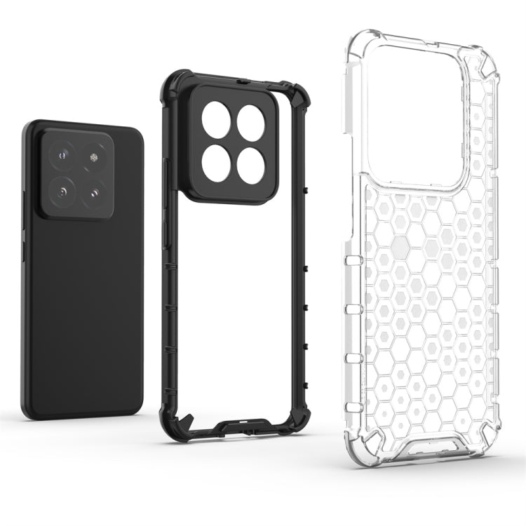 For Xiaomi 14 Pro Shockproof Honeycomb Phone Case(Red) - 14 Pro Cases by PMC TechLife | Online Shopping South Africa | PMC TechLife | Buy Now Pay Later Mobicred