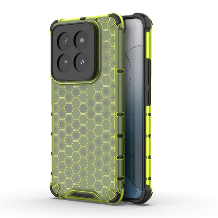 For Xiaomi 14 Pro Shockproof Honeycomb Phone Case(Green) - 14 Pro Cases by PMC Jewellery | Online Shopping South Africa | PMC Jewellery