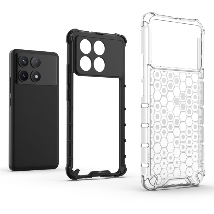 For Redmi K70 Pro Shockproof Honeycomb Phone Case(Red) - Xiaomi Cases by PMC TechLife | Online Shopping South Africa | PMC TechLife | Buy Now Pay Later Mobicred