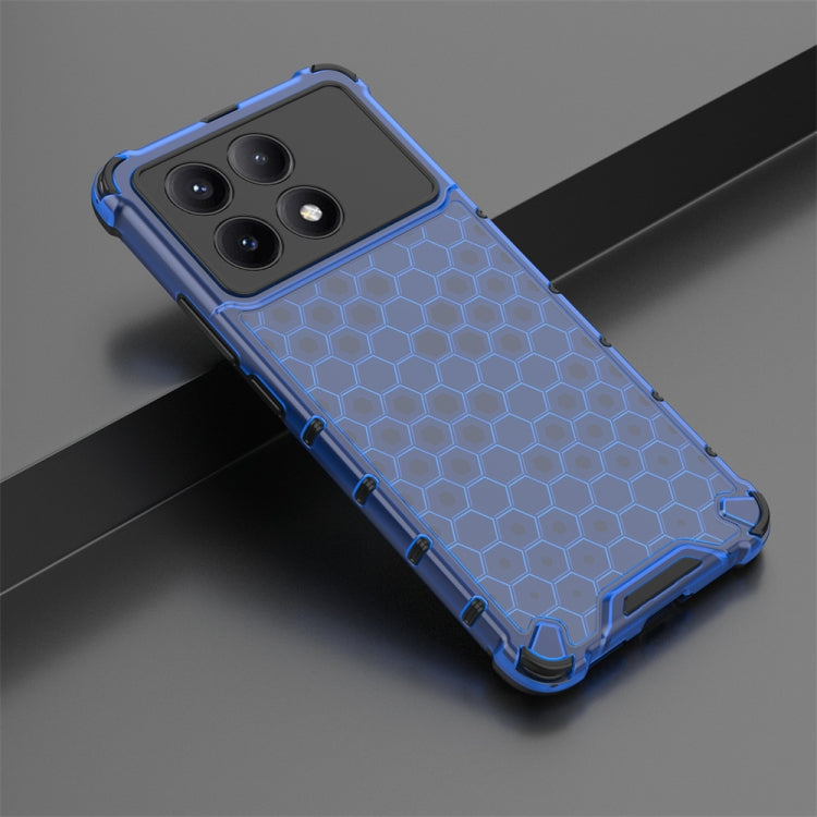 For Redmi K70E Shockproof Honeycomb Phone Case(Blue) - K70E Cases by PMC Jewellery | Online Shopping South Africa | PMC Jewellery