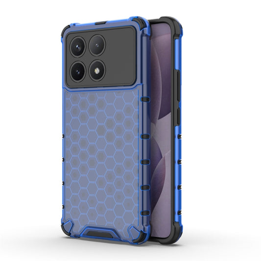 For Xiaomi Poco X6 Pro Shockproof Honeycomb Phone Case(Blue) - Xiaomi Cases by PMC Jewellery | Online Shopping South Africa | PMC Jewellery | Buy Now Pay Later Mobicred