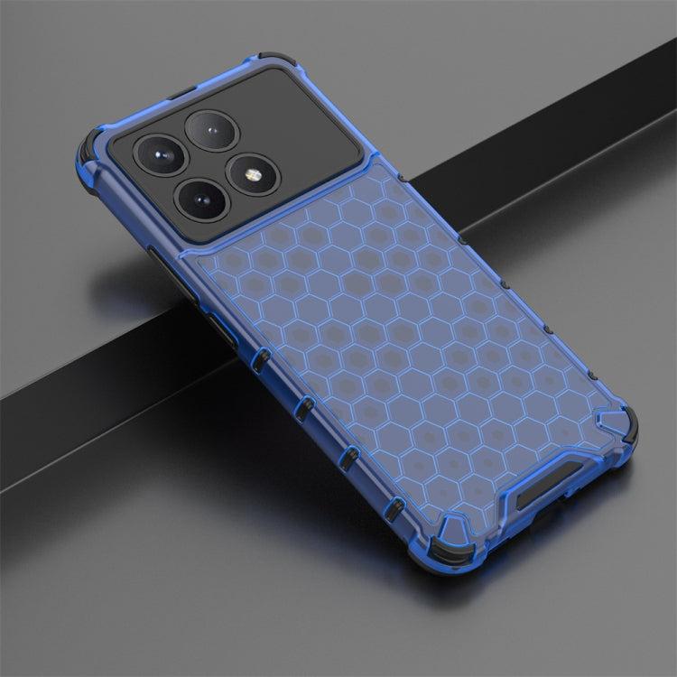 For Xiaomi Poco X6 Pro Shockproof Honeycomb Phone Case(Blue) - free shipping - PMC TechLife - Order now!