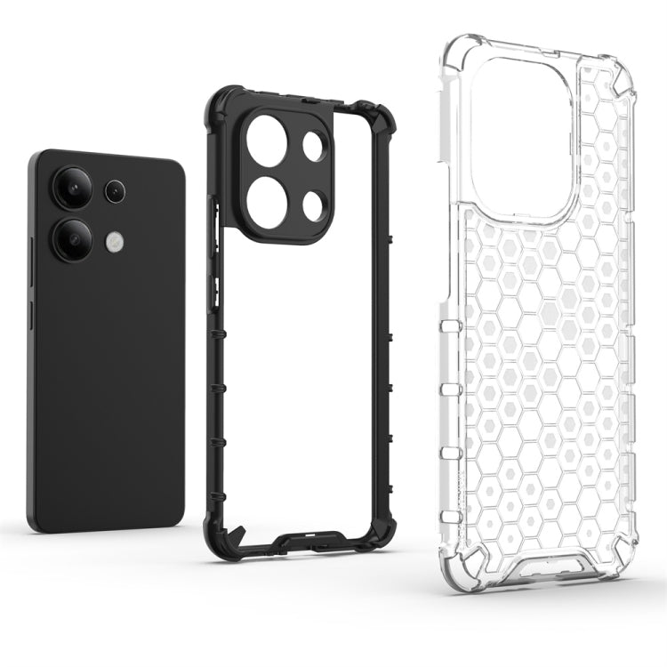 For Redmi Note 13 4G Global Shockproof Honeycomb Phone Case(Red) - Xiaomi Cases by PMC Jewellery | Online Shopping South Africa | PMC Jewellery | Buy Now Pay Later Mobicred