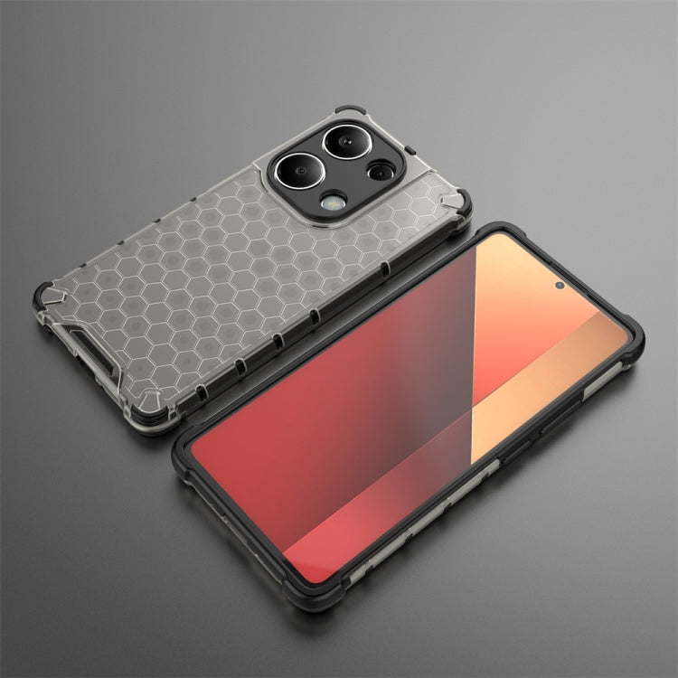 For Redmi Note 13 Pro 4G Shockproof Honeycomb Phone Case(Black) - Note 13 Pro Cases by PMC TechLife | Online Shopping South Africa | PMC TechLife | Buy Now Pay Later Mobicred