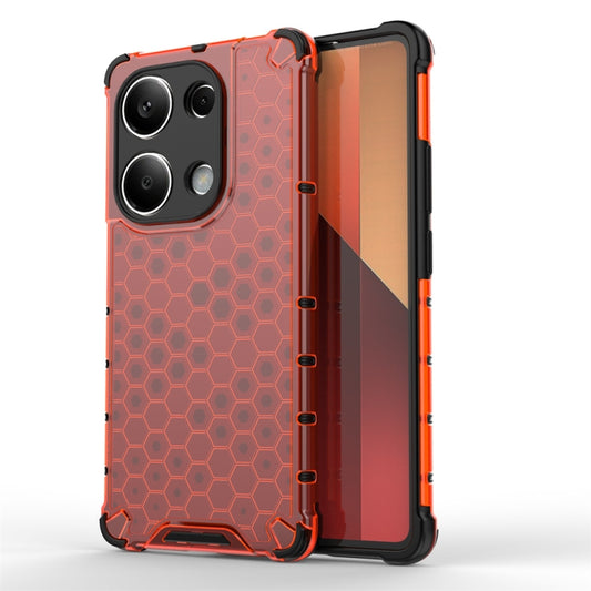 For Redmi Note 13 Pro 4G Shockproof Honeycomb Phone Case(Red) - Note 13 Pro Cases by PMC Jewellery | Online Shopping South Africa | PMC Jewellery | Buy Now Pay Later Mobicred