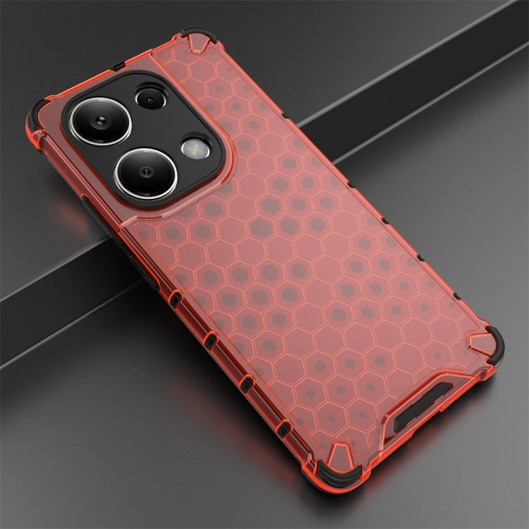For Redmi Note 13 Pro 4G Shockproof Honeycomb Phone Case(Red) - Note 13 Pro Cases by PMC TechLife | Online Shopping South Africa | PMC TechLife | Buy Now Pay Later Mobicred