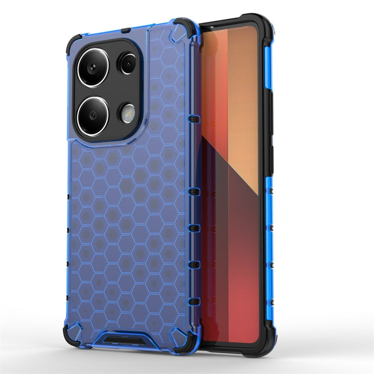 For Redmi Note 13 Pro 4G Shockproof Honeycomb Phone Case(Blue) - Note 13 Pro Cases by PMC TechLife | Online Shopping South Africa | PMC TechLife | Buy Now Pay Later Mobicred