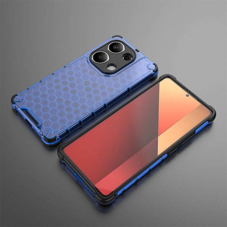 For Redmi Note 13 Pro 4G Shockproof Honeycomb Phone Case(Blue) - Note 13 Pro Cases by PMC TechLife | Online Shopping South Africa | PMC TechLife | Buy Now Pay Later Mobicred