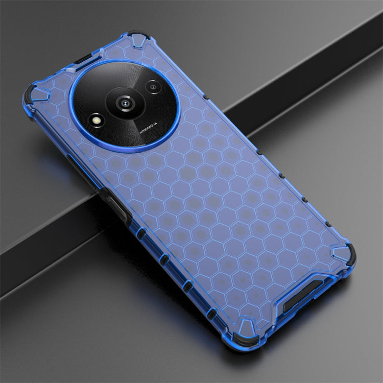 For Xiaomi Redmi A3 Shockproof Honeycomb Phone Case(Blue) - Xiaomi Cases by PMC Jewellery | Online Shopping South Africa | PMC Jewellery | Buy Now Pay Later Mobicred