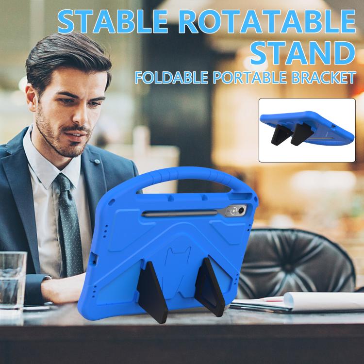For Lenovo Xiaoxin Pad Pro 12.7 2025 EVA Shockproof Tablet Case with Holder(Blue) - Lenovo by PMC TechLife | Online Shopping South Africa | PMC TechLife | Buy Now Pay Later Mobicred