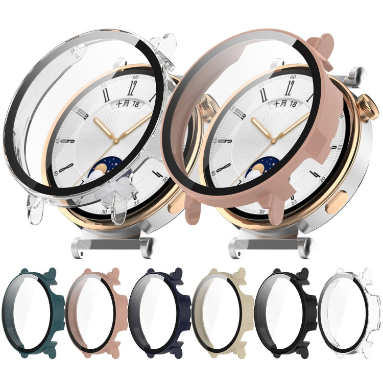 For Huawei Watch GT 4 41mm PC + Tempered Film Integrated Watch Protective Case(Black) - Watch Cases by PMC TechLife | Online Shopping South Africa | PMC TechLife | Buy Now Pay Later Mobicred
