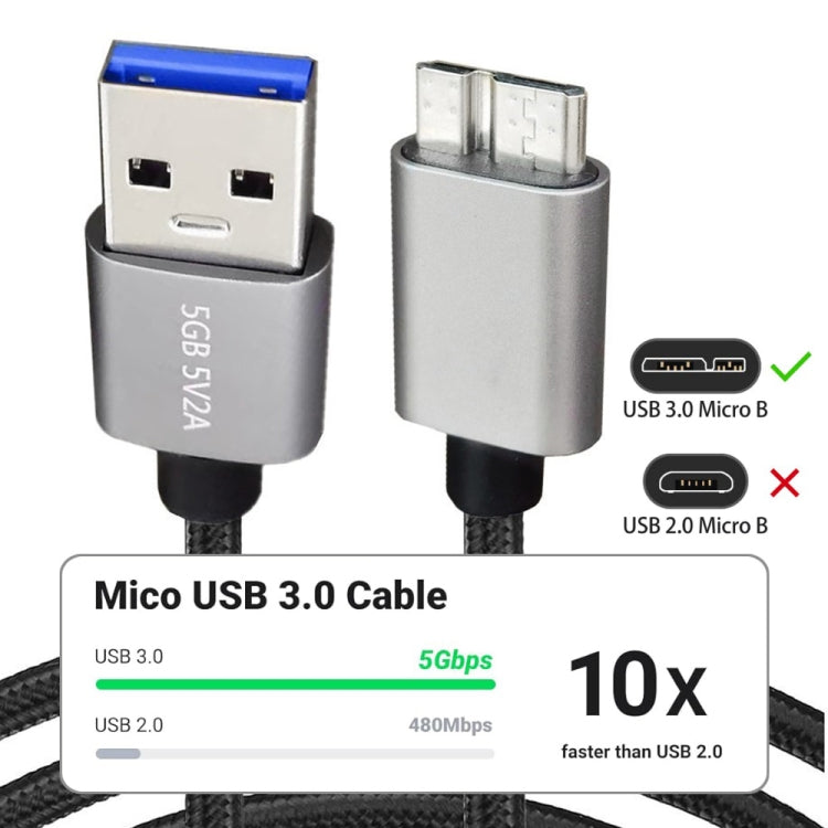 JUNSUNMAY USB 3.0 Male to Micro-B Cord Cable Compatible with Samsung Camera Hard Drive, Length:1m - free shipping - PMC TechLife - Order now!