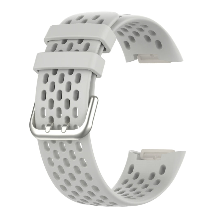 For Fitbit Charge 6 Solid Color Breathable Sports Silicone Watch Band(Starlight Color) - free shipping - PMC TechLife - Order now!