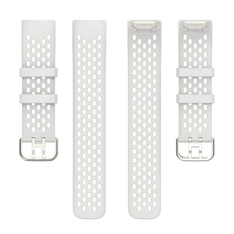 For Fitbit Charge 6 Solid Color Breathable Sports Silicone Watch Band(Starlight Color) - free shipping - PMC TechLife - Order now!