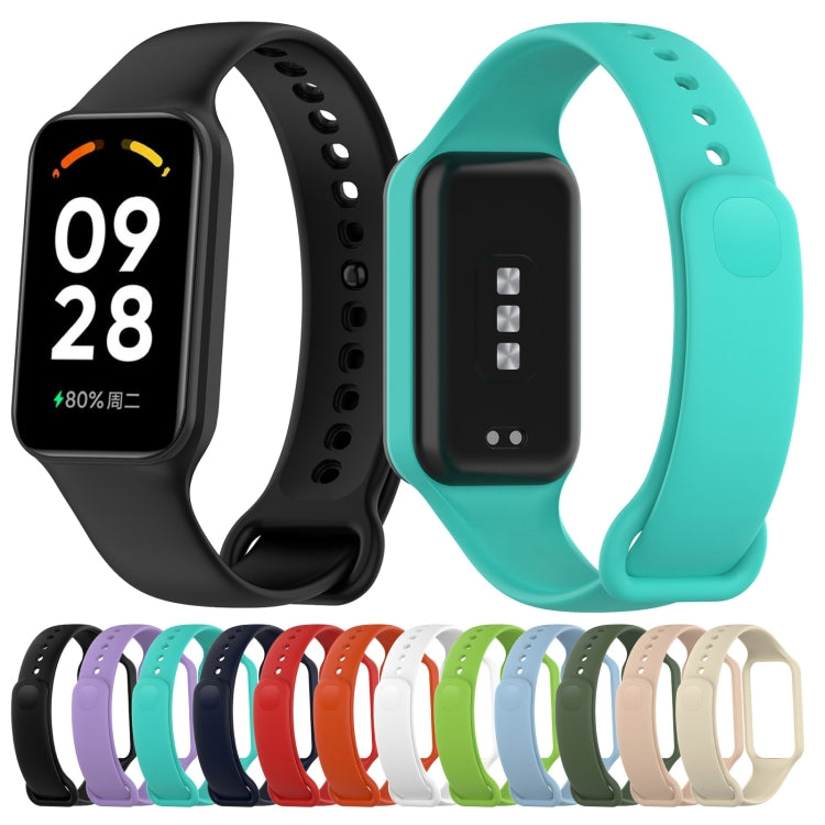 For Xiaomi Mi Band 8 Active Solid Color Integrated Silicone Watch Band(Purple) - free shipping - PMC TechLife - Order now!