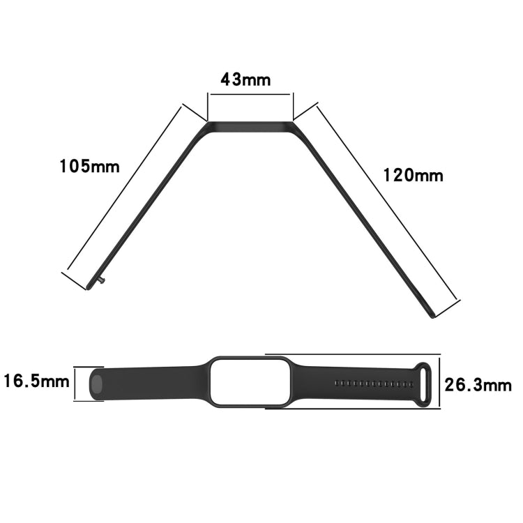 For Xiaomi Mi Band 8 Active Solid Color Integrated Silicone Watch Band(Army Green) - Watch Bands by PMC TechLife | Online Shopping South Africa | PMC TechLife | Buy Now Pay Later Mobicred