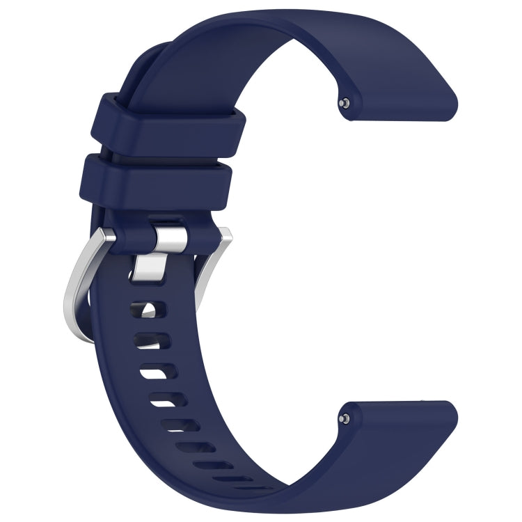 For Garmin Venu SQ2 Liquid Glossy Silver Buckle Silicone Watch Band(Dark Blue) - free shipping - PMC TechLife - Order now!