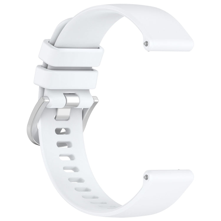 For Garmin Venu 2 Plus Liquid Glossy Silver Buckle Silicone Watch Band(White) - free shipping - PMC TechLife - Order now!
