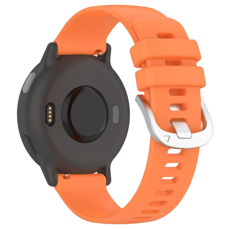 For Garmin Forerunner245 / 245 Music Liquid Glossy Silver Buckle Silicone Watch Band(Orange) - free shipping - PMC TechLife - Order now!