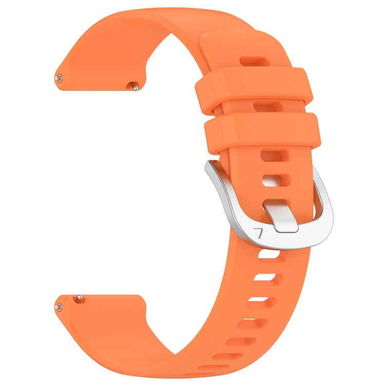 For Garmin Forerunner245 / 245 Music Liquid Glossy Silver Buckle Silicone Watch Band(Orange) - free shipping - PMC TechLife - Order now!