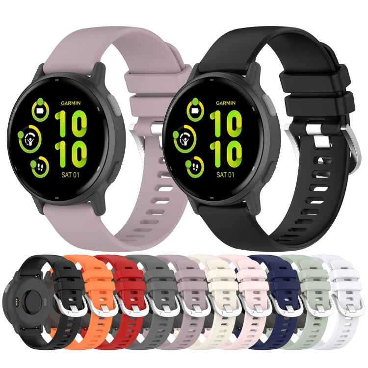 For Garmin Venu SQ2 Liquid Glossy Silver Buckle Silicone Watch Band(Gray) - free shipping - PMC TechLife - Order now!