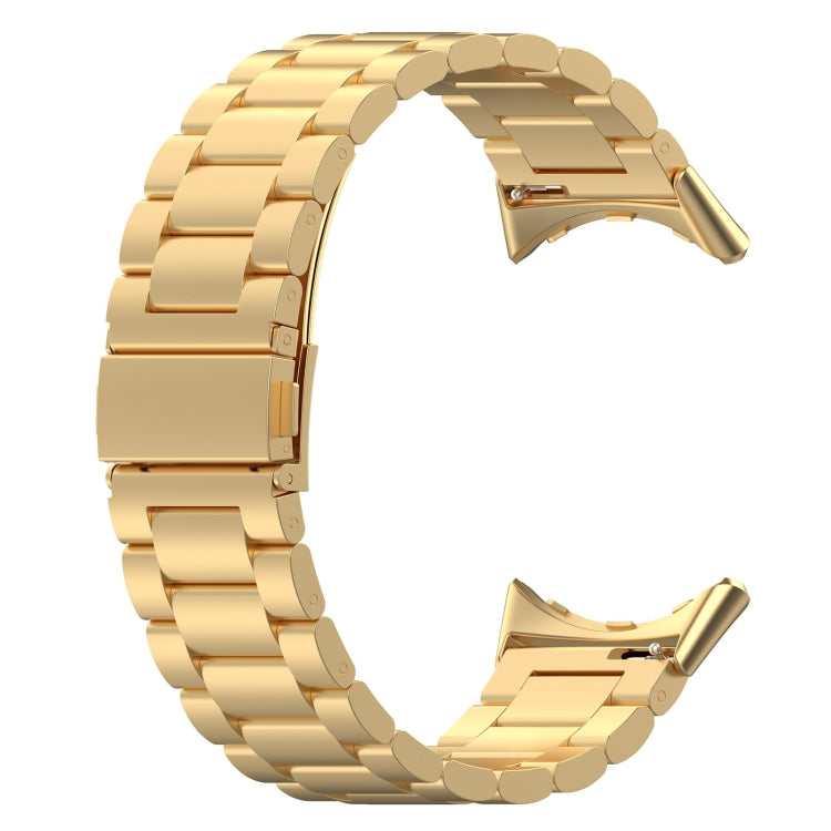 For Google Pixel Watch 2 Three Bead Stainless Steel Metal Watch Band(Gold) - free shipping - PMC TechLife - Order now!