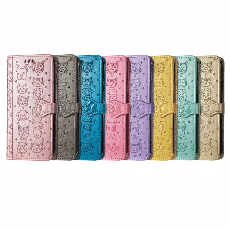 For Ulefone Note 15 Cat and Dog Embossed Leather Phone Case(Rose Gold) - Ulefone Cases by PMC Jewellery | Online Shopping South Africa | PMC Jewellery | Buy Now Pay Later Mobicred