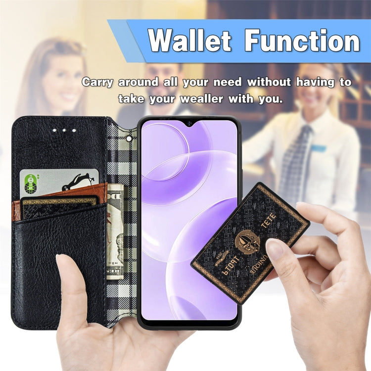 For Ulefone Note 15 Cubic Grid Pressed Magnetic Leather Phone Case(Green) - Ulefone Cases by PMC Jewellery | Online Shopping South Africa | PMC Jewellery | Buy Now Pay Later Mobicred